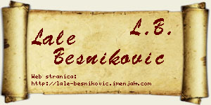 Lale Besniković vizit kartica